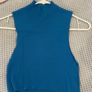 Lioness Teal Ribbed Tank Top
